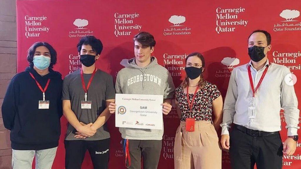 Students who participated in the Qatar Collegiate Programming Competition